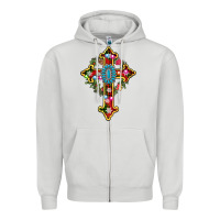 Dove Grey christmas cross Zipper Hoodie - AdoDesignShop