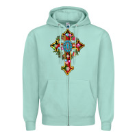 Seafoam christmas cross Zipper Hoodie - AdoDesignShop