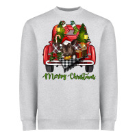 Heather Grey merry christmas truck Heavyweight Sweatshirt - RanaPortraitStore