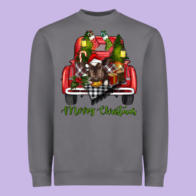Merry Christmas Truck Heavyweight Sweatshirt Designed By Ranaportraitstore