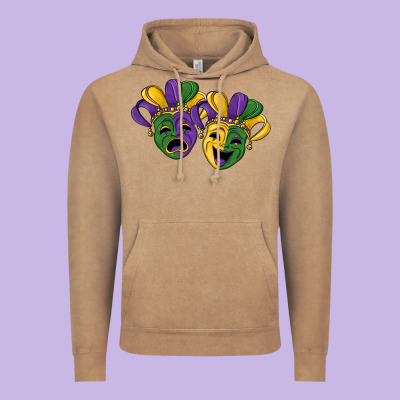 Mardi Gras Mask Vintage Hoodie Designed By Ranaportraitstore