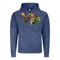 Vintage Denim mardi gras mask Vintage Hoodie - RanaPortraitStore