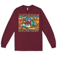 Burgundy western gemstone sunflower nurse Long Sleeve Tee - JahusDesignShop