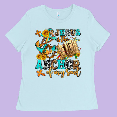 Jesus Is The Anchor Of My Soul Ladies Tee Designed By Adodesignshop