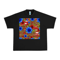Black patriotic flowers seamless pattern Urban Heavy Tee - HRA Design Shop