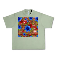 Oil Green patriotic flowers seamless pattern Urban Heavy Tee - HRA Design Shop