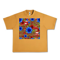 Peanut Butter patriotic flowers seamless pattern Urban Heavy Tee - HRA Design Shop