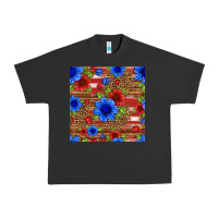 Pigment Black patriotic flowers seamless pattern Urban Heavy Tee - HRA Design Shop