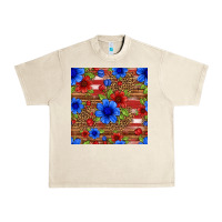 Sandshell patriotic flowers seamless pattern Urban Heavy Tee - HRA Design Shop