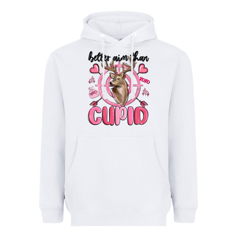Better Aim Than Cupid Heavyweight Hoodie by MaliasSmallBusiness | Teevron