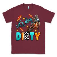 Burgundy let's play dirty Classic Tee - Artiststas