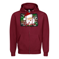 Burgundy believe santa Zipper Hoodie - AdoDesignShop