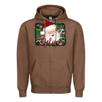 Chestnut believe santa Zipper Hoodie - AdoDesignShop