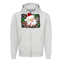 Dove Grey believe santa Zipper Hoodie - AdoDesignShop