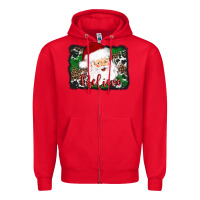 Red believe santa Zipper Hoodie - AdoDesignShop