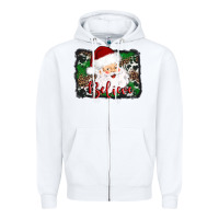 White believe santa Zipper Hoodie - AdoDesignShop