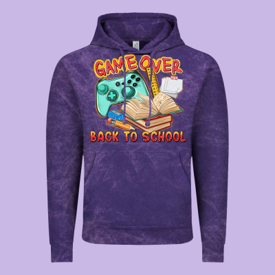 Game Over Back To School Vintage Hoodie Designed By Texasbilliewilder