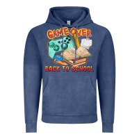 Vintage Denim game over back to school Vintage Hoodie - texasbilliewilder