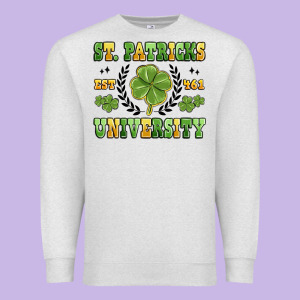 St. Patricks University Premium Sweatshirt Designed By Maliassmallbusiness