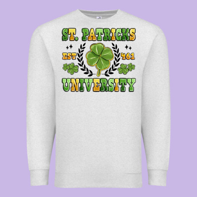 St. Patricks University Premium Sweatshirt Designed By Maliassmallbusiness