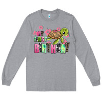 Heather Grey mu first birthday Long Sleeve Tee - AdoDesignShop