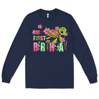 Navy mu first birthday Long Sleeve Tee - AdoDesignShop
