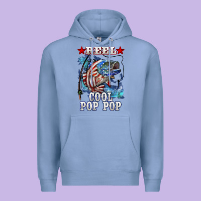 Reel Cool Pop Pop American Flag Bass Premium Hoodie Designed By Lillyallendesigns