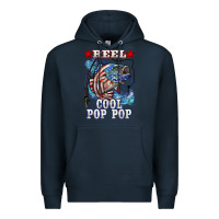 Navy reel cool pop pop american flag bass Premium Hoodie - LillyAllenDesigns