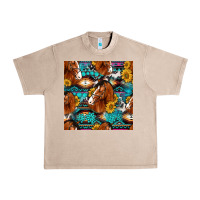 French Oak sunflower horses seamless pattern Urban Heavy Tee - HRA Design Shop