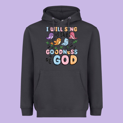 I Will Sing Of The Goodness Of God Heavyweight Hoodie Designed By Maliassmallbusiness