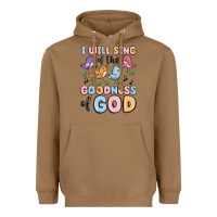 Toasted Coconut i will sing of the goodness of god Heavyweight Hoodie - MaliasSmallBusiness