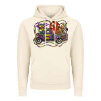 Vintage Artic mardi gras truck with mask fleur de lis and crawfish Vintage Hoodie - RanaPortraitStore