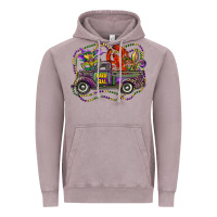 Vintage Zinc mardi gras truck with mask fleur de lis and crawfish Vintage Hoodie - RanaPortraitStore