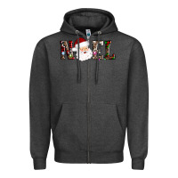 Charcoal Heather noel santa Zipper Hoodie - AdoDesignShop