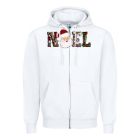White noel santa Zipper Hoodie - AdoDesignShop