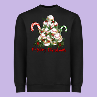 Merry Christmas Baseball Heavyweight Sweatshirt Designed By Ranaportraitstore