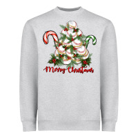 Heather Grey merry christmas baseball Heavyweight Sweatshirt - RanaPortraitStore
