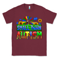 Burgundy small town autism Classic Tee - AdoDesignShop