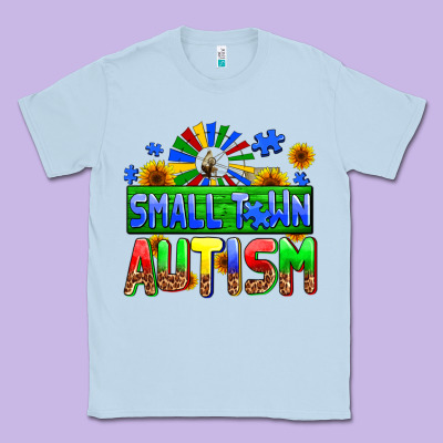 Small Town Autism Classic Tee Designed By Adodesignshop