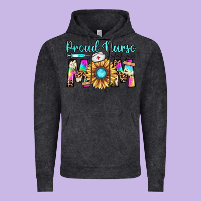 Proud Nurse Mom Vintage Hoodie Designed By Jahusdesignshop