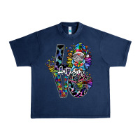 Navy love autism Urban Heavy Tee - SublimationCraftShop