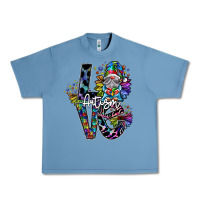 Pebble Blue love autism Urban Heavy Tee - SublimationCraftShop