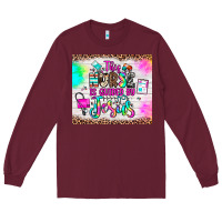 Burgundy this nurse is guided by jesus Long Sleeve Tee - JahusDesignShop
