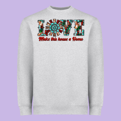 Love Make This House A Home Heavyweight Sweatshirt Designed By Ranaportraitstore