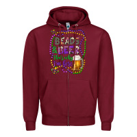 Burgundy beads & beer that's why i'm here Zipper Hoodie - Artiststas
