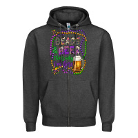 Charcoal Heather beads & beer that's why i'm here Zipper Hoodie - Artiststas