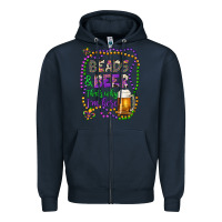 Navy beads & beer that's why i'm here Zipper Hoodie - Artiststas