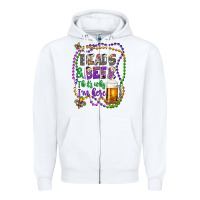 White beads & beer that's why i'm here Zipper Hoodie - Artiststas