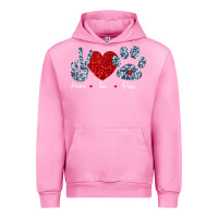 Fuchsia Pink Peace Love Paws Urban Hoodie - Bettercallsaul