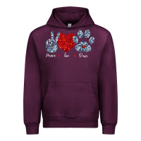 Mauve Wine Peace Love Paws Urban Hoodie - Bettercallsaul